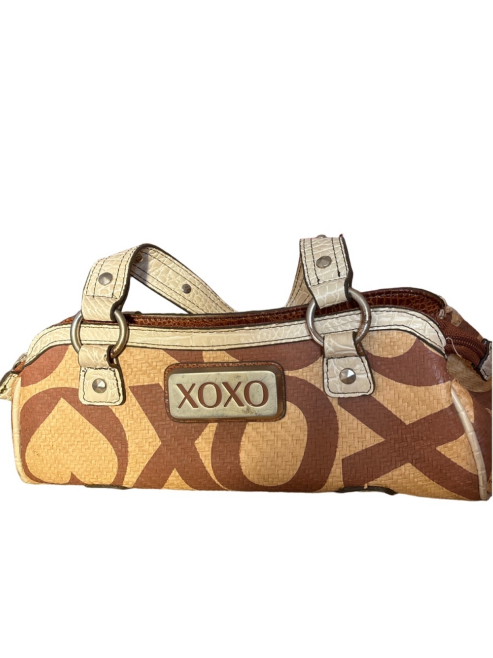 Vintage Women's XOXO Shoulder Bag One Size Beige Brown Y2K